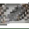 Mexen Lima cabină de duș pliabilă 100 x 100 cm, Grafit, Crom + cadă de duș Flat, Albă - 856-100-100-01-40-4010