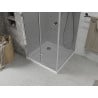 Cabină de duș pliabilă Mexen Lima 100 x 100 cm, gri, crom + cadă Flat, alb - 856-100-100-01-40-4010