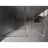 Mexen Kioto-F Walk-in zuhanyfal kerettel 120 x 75 cm, átlátszó 8 mm, arany - 800-120-202-04-50-075