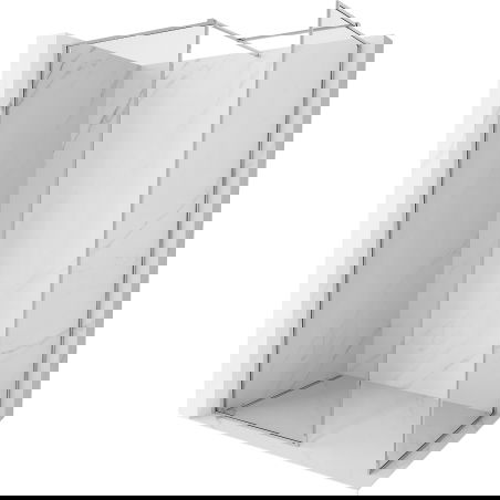 Mexen Kioto-F Paravan de duș Walk-in cu ramă 130 x 120 cm, transparent 8 mm, crom - 800-130-202-04-00-120