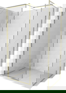 Mexen Kioto-F zuhanyfal Walk-in kerettel 85 x 80 cm, átlátszó 8 mm, arany - 800-085-202-04-50-080