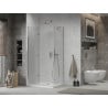 Mexen Lima cabină de duș pliabilă 70 x 80 cm, transparent, cromat + cadă Flat - 856-070-080-01-00-4010