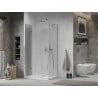 Mexen Lima cabină de duș pliabilă 70 x 80 cm, transparent, cromat + cadă Flat - 856-070-080-01-00-4010
