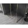 Mexen Kioto-F zuhanyfal Walk-in kerettel 160 x 85 cm, áttetsző 8 mm, arany - 800-160-202-04-50-085