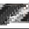 Mexen Kioto-F Walk-in zuhanyfal kerettel 180 x 100 cm, átlátszó 8 mm, szálcsiszolt nikkel - 800-180-202-04-97-100