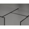Mexen Kioto-F zuhanyfal Walk-in kerettel 80 x 80 cm, átlátszó 8 mm, fekete - 800-080-202-04-70-080