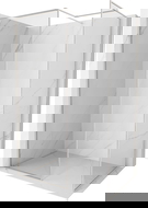 Mexen Kioto-F Perete de duș Walk-in cu ramă 180 x 105 cm, transparent 8 mm, nichel periat - 800-180-202-04-97-105