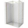 Mexen Kioto-F perete de duș Walk-in cu ramă 140 x 100 cm, transparent 8 mm, auriu - 800-140-202-04-50-100