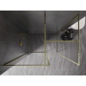 Mexen Kioto-F perete de duș Walk-in cu ramă 140 x 100 cm, transparent 8 mm, auriu - 800-140-202-04-50-100