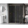 Mexen Kioto-F Walk-in zuhanyfal kerettel 170 x 105 cm, átlátszó 8 mm, arany - 800-170-202-04-50-105
