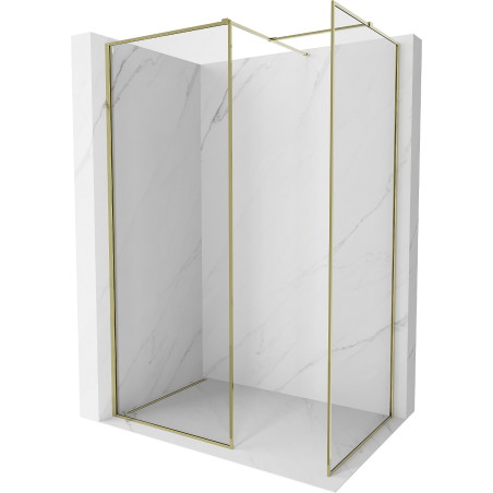 Mexen Kioto-F Walk-in zuhanyfal kerettel 170 x 105 cm, átlátszó 8 mm, arany - 800-170-202-04-50-105