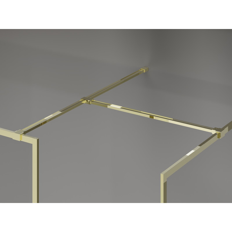 Mexen Kioto-F Walk-in zuhanyfal kerettel 170 x 105 cm, átlátszó 8 mm, arany - 800-170-202-04-50-105