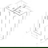 Mexen Kioto-F perete de duș Walk-in cu cadru 150 x 90 cm, transparent 8 mm, auriu periat - 800-150-202-04-55-090