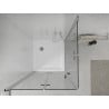 Mexen Lima Duo cabină de duș pliabilă 80 x 80 cm, transparentă, crom + cadă Flat - 856-080-080-01-02-4010