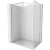 Mexen Kioto-F perete de duș Walk-in cu ramă 170 x 110 cm, transparentă 8 mm, nichel periat - 800-170-202-04-97-110