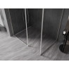 Mexen Kioto-F perete de duș Walk-in cu ramă 170 x 110 cm, transparentă 8 mm, nichel periat - 800-170-202-04-97-110