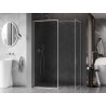 Mexen Kioto-F perete de duș Walk-in cu ramă 170 x 110 cm, transparentă 8 mm, nichel periat - 800-170-202-04-97-110