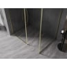 Mexen Kioto-F Walk-in Zuhanyfal Kerettel 140 x 115 cm, Átlátszó 8 mm, Arany Kefe - 800-140-202-04-55-115