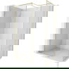 Mexen Kioto-F Zuhanyfal Walk-in kerettel 170 x 115 cm, átlátszó 8 mm, arany kefe - 800-170-202-04-55-115