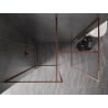 Mexen Kioto-F Walk-in zuhanyfal kerettel 155 x 70 cm, átlátszó 8 mm, rózsaarany - 800-155-202-04-60-070