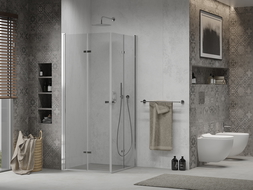 Mexen Lima Cabină de duș Duo pliabilă 70 x 70 cm, transparentă, crom - 856-070-070-02-00