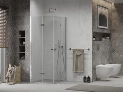 Mexen Lima Duo cabină de duș pliabilă 80 x 80 cm, transparent, Crom - 856-080-080-02-00