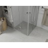 Mexen Lima Duo 80 x 80 cm-es, összehajtható zuhanykabin, átlátszó, króm - 856-080-080-02-00