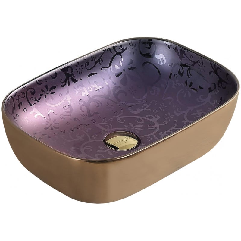 Mexen Rita chiuvetă deasupra blatului 45 x 32 cm, violet - 21084557