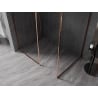 Mexen Kioto-F zuhanyfal walk-in kerettel 140 x 90 cm, áttetsző 8 mm, rózsaarany - 800-140-202-04-60-090