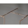 Mexen Kioto-F Walk-in zuhanyfal kerettel 110 x 95 cm, átlátszó 8 mm, rózsaarany - 800-110-202-04-60-095