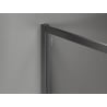 Mexen Kioto-F Walk-in zuhanyfal kerettel 120 x 80 cm, átlátszó 8 mm, gun metal - 800-120-202-04-95-080