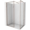 Mexen Kioto-F walk-in zuhanyfal kerettel 150 x 105 cm, átlátszó 8 mm, rózsaarany - 800-150-202-04-60-105
