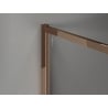Mexen Kioto-F Walk-in zuhanyfal kerettel 170 x 110 cm, átlátszó 8 mm, rózsaarany - 800-170-202-04-60-110