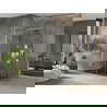 Mexen Omega cabină de duș extensibilă 100 x 90 cm, transparent, Crom + cadă de duș Flat, Neagră - 825-100-090-01-00-4070