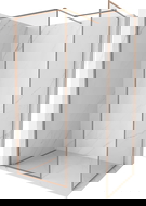 Mexen Kioto-F Walk-in zuhanyfal kerettel 180 x 85 cm, átlátszó 8 mm, csiszolt réz - 800-180-202-04-65-085