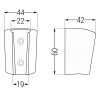Mexen suport de duș, gun gray periat - 79352-66