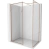 Mexen Kioto-F Walk-in zuhanyfal kerettel 170 x 90 cm, átlátszó 8 mm, csiszolt réz - 800-170-202-04-65-090