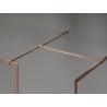Mexen Kioto-F Walk-in Zuhanyfal kerettel 130 x 110 cm, átlátszó 8 mm, ecsetelt réz - 800-130-202-04-65-110