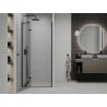 Mexen Roma uși de duș cu deschidere articulată 70 cm, transparent, negru - 854-070-000-70-00