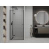 Mexen Roma uși de duș cu deschidere articulată 70 cm, transparent, negru - 854-070-000-70-00
