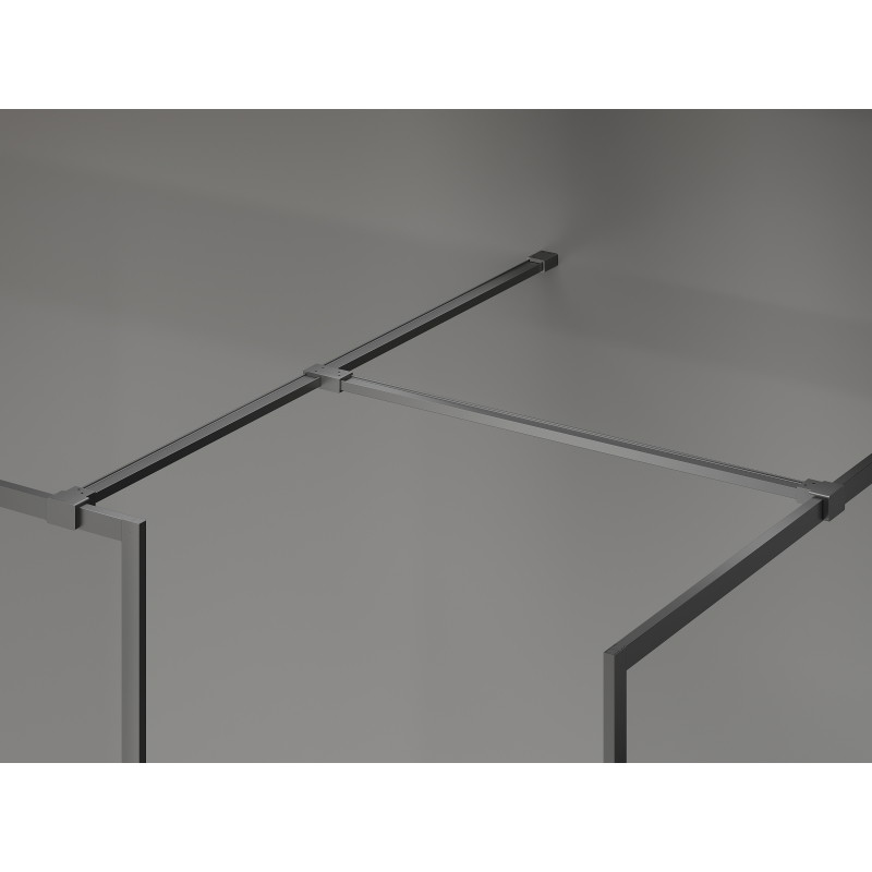 Mexen Kioto-F Perete de duș Walk-in cu cadru 110 x 95 cm, transparent 8 mm, gun metal - 800-110-202-04-95-095