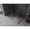 Mexen Kioto-F Perete de duș Walk-in cu cadru 110 x 95 cm, transparent 8 mm, gun metal - 800-110-202-04-95-095