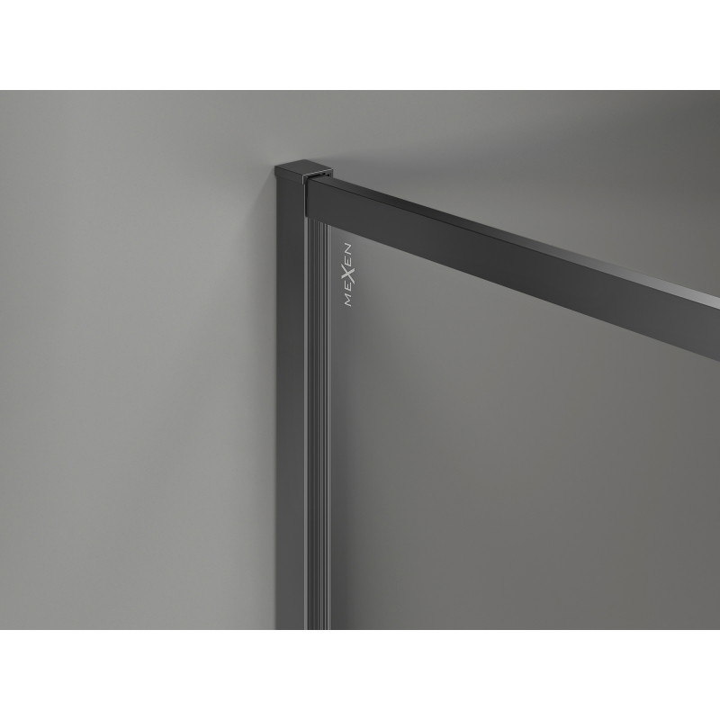Mexen Kioto-F Perete de duș Walk-in cu cadru 110 x 95 cm, transparent 8 mm, gun metal - 800-110-202-04-95-095