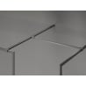 Mexen Kioto-F zuhanyfal Walk-in kerettel 150 x 75 cm, átlátszó 8 mm, sötétszürke kefe - 800-150-202-04-66-075