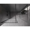 Mexen Kioto-F Walk-in zuhanyfal kerettel 145 x 80 cm, átlátszó 8 mm, gun gray kefe - 800-145-202-04-66-080