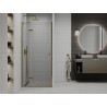 Mexen Roma ușă de duș batantă 70 cm, transparentă, aurie - 854-070-000-50-00