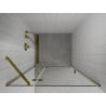 Mexen Roma ușă de duș deschisă 70 cm, transparentă, aurie - 854-070-000-50-00