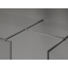 Mexen Kioto-F Walk-in zuhanyfal kerettel 100 x 90 cm, áttetsző 8 mm, gun gray kefe - 800-100-202-04-66-090