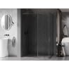 Mexen Kioto-F shower wall Walk-in kerettel 180 x 90 cm, átlátszó 8 mm, gun gray kefélt - 800-180-202-04-66-090