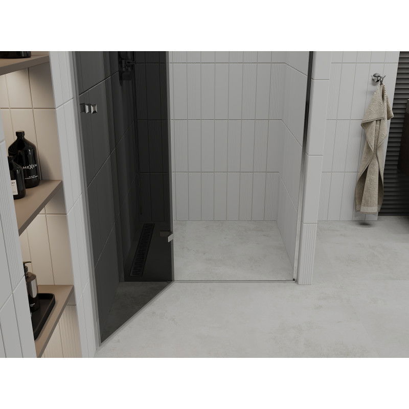 Mexen Roma ușă de duș batantă 80 cm, grafit, crom - 854-080-000-01-40
